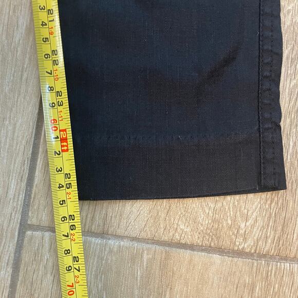 Level 99 Linen Blend Utility Cargo Pants Black Size 27 Ankle Zip Stretch Women’s - Picture 8 of 11